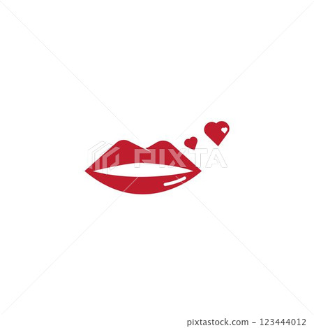 Vector Kiss. Sexy Lips 123444012
