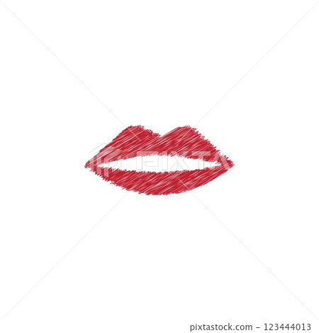 Vector Kiss. Sexy Lips 123444013