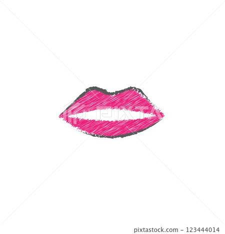 Vector Kiss. Sexy Lips 123444014
