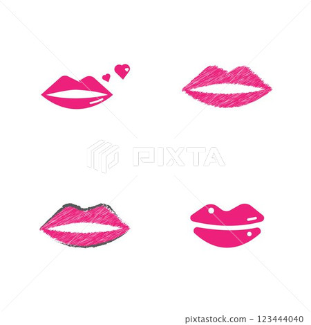 Vector Kiss. Sexy Lips Vector Kiss. Sexy Lips 123444040