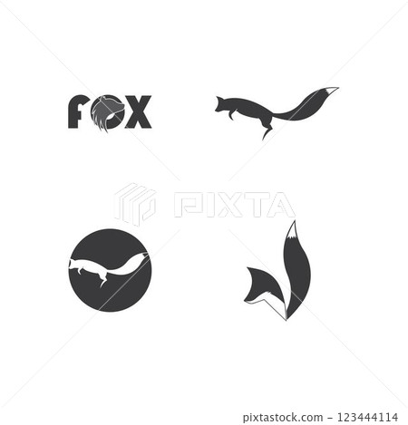 Creative circle fox logo vector 123444114