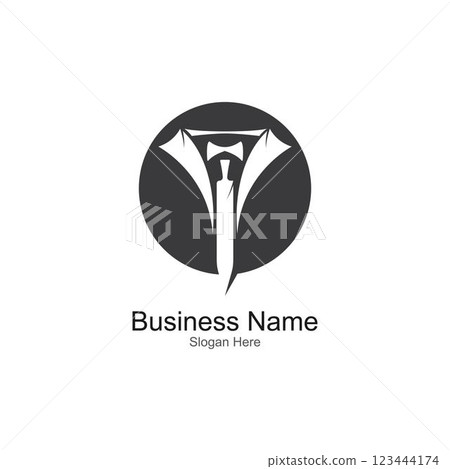 Tuxedo gentleman logo design vector Tuxedo gentleman logo design vector 123444174