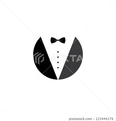 Tuxedo gentleman logo design vector Tuxedo gentleman logo design vector 123444178