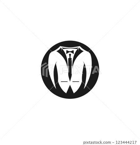 Tuxedo gentleman logo design vector Tuxedo gentleman logo design vector 123444217