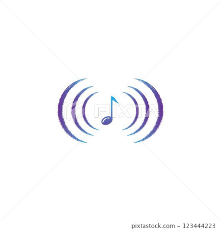 sound wave ilustration logo vector 123444223