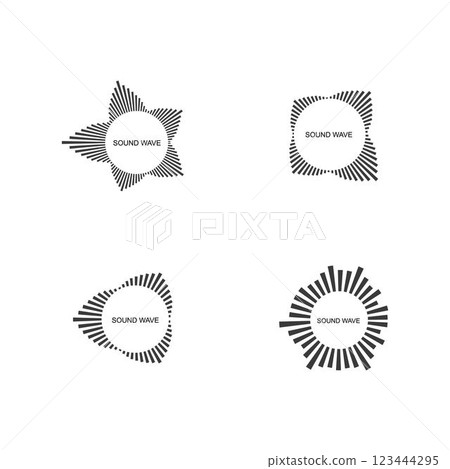 sound wave ilustration logo vector sound wave ilustration logo vector 123444295