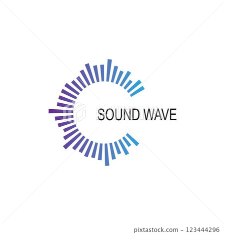 sound wave ilustration logo vector 123444296
