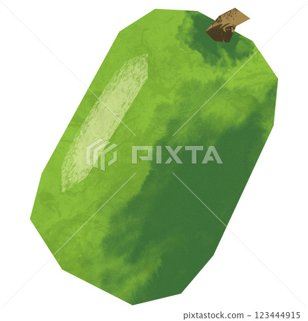 Paper-cut style winter melon 123444915