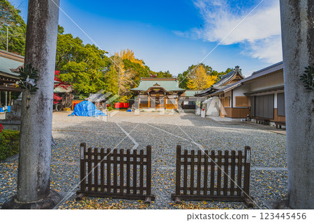 田原市(愛知縣)田原城遺址巴神社鳥居風景 田原市(愛知縣)田原城遺址巴神社鳥居風景 123445456