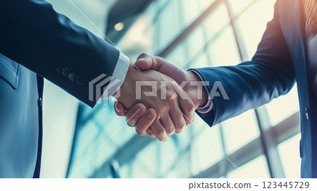 商業夥伴之間堅定的握手象徵著成功 商業夥伴之間堅定的握手象徵著成功 123445729