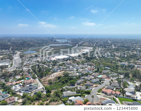 Aerial view of houses in Oceanside town in San Diego, California. USA Aerial view of houses in Oceanside town in San Diego, California. USA 123445800