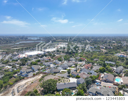 Aerial view of houses in Oceanside town in San Diego, California. USA 123445803
