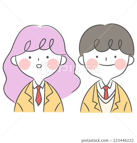 Illustration of a Student in a School Uniform 123446222