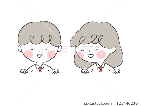 Illustration of a Student Holding Something Illustration of a Student Holding Something 123446230