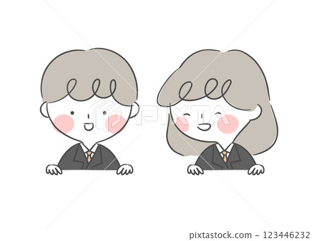 Illustration of a Student Holding Something Illustration of a Student Holding Something 123446232