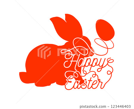 Easter card with egg hand drawn. Not AI, Vector illustration Easter card with egg hand drawn. Not AI, Vector illustration 123446403