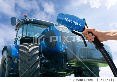 Hydrogen fuel cell agricultural tractors. Concept 123446514