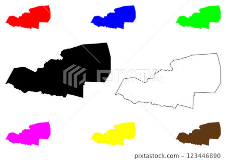 Vitoria de Santo Antao city (Federative Republic of Brazil, Pernambuco state) map vector illustration, scribble sketch Vitoria de Santo Antao map 123446890