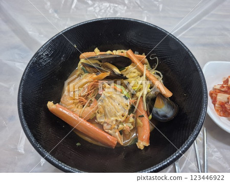 Instant Ramen with Korean red snow crab Instant Ramen with Korean red snow crab 123446922