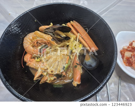 Instant Ramen with Korean red snow crab Instant Ramen with Korean red snow crab 123446923