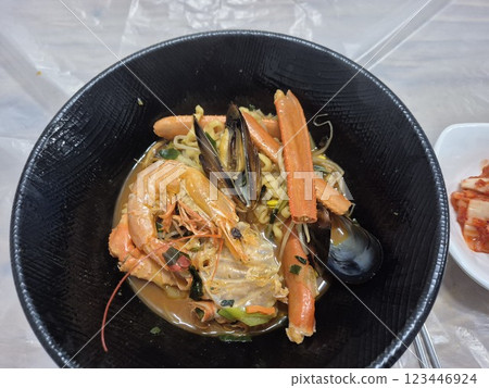 Instant Ramen with Korean red snow crab Instant Ramen with Korean red snow crab 123446924