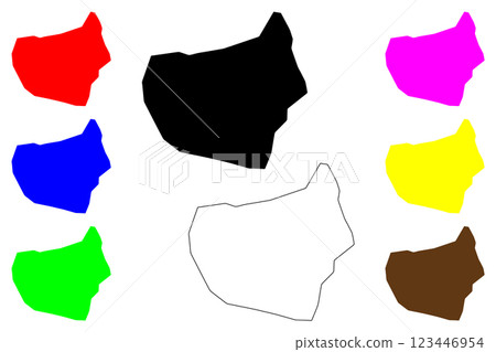 Banfora city (Burkina Faso) map vector illustration, scribble sketch Banfora map 123446954