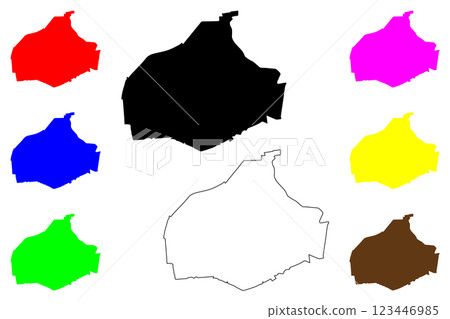 Frederiksberg city (Denmark) map vector illustration, scribble sketch Frederiksberg map Frederiksberg city (Denmark) map vector illustration, scribble sketch Frederiksberg map 123446985