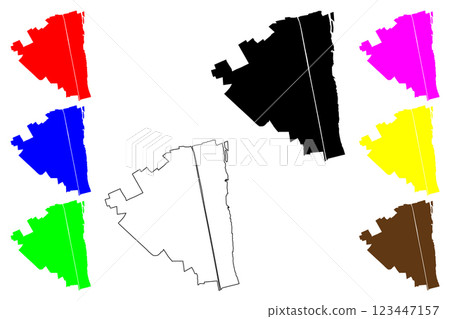 El Hawamdeya city (Arab Republic of Egypt, Giza Governorate) map vector illustration, scribble sketch Al Hamidiyah map El Hawamdeya city (Arab Republic of Egypt, Giza Governorate) map vector illustration, scribble sketch Al Hamidiyah map 123447157