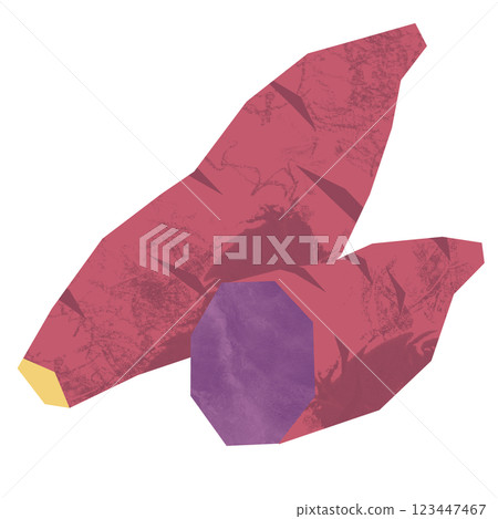 Paper-cut style purple sweet potato Paper-cut style purple sweet potato 123447467