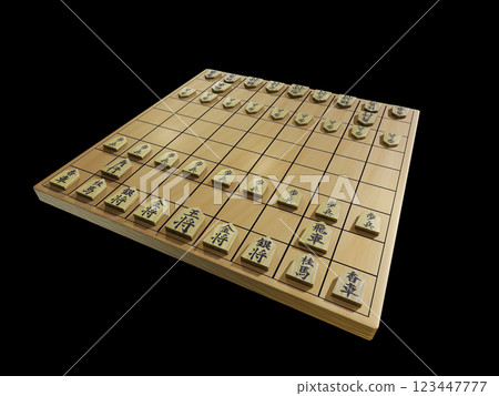 Shogi (3DCG) black background 123447777