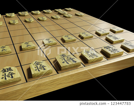 將棋（3DCG）黑色背景 123447783