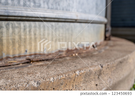Rockland Breakwater Lighthouse cutting through the harbor on the Gulf of Maine  123450693