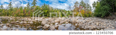 Rocky section of the Swift River in White Mountain National Forest on Kancamagus Highway 123450706