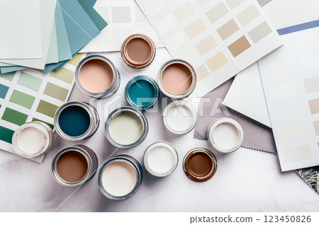 Choosing wall paints 123450826