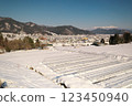 飛鎢雪景與積雪的乘鞍山 123450940