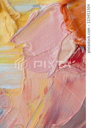 Colorful fragments of an oil painting created with a palette knife in a vibrant texture Colorful fragments of an oil painting created with a palette knife in a vibrant texture 123451304