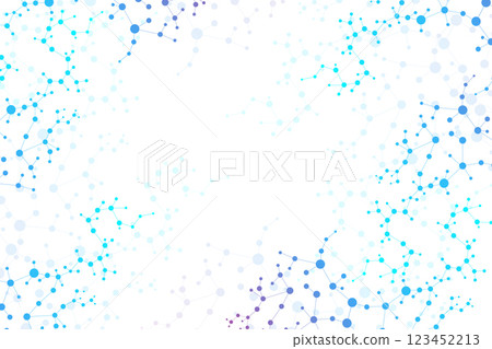Structure molecule and communication. Dna, atom, neurons. Scientific concept for your design. Connected lines with dots. Medical, technology, chemistry, science background. Vector illustration. 123452213