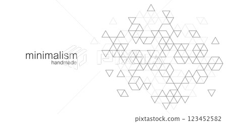 Technology abstract background with triangle and hexagon shapes. Triangular geometric texture for header, web banner, website, presentation Technology abstract background with triangle and hexagon shapes. Triangular geometric texture for header, web banner, website, presentation 123452582