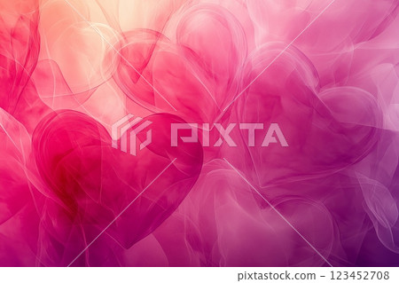 Colorful heart shapes blend in a soft and dreamy background Colorful heart shapes blend in a soft and dreamy background 123452708