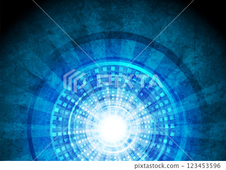 Tech grunge gear blue abstract futuristic background 123453596