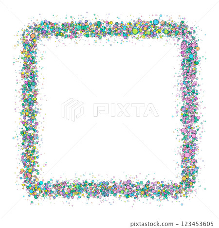Abstract square frame of colorful sparkling dots concept design 123453605