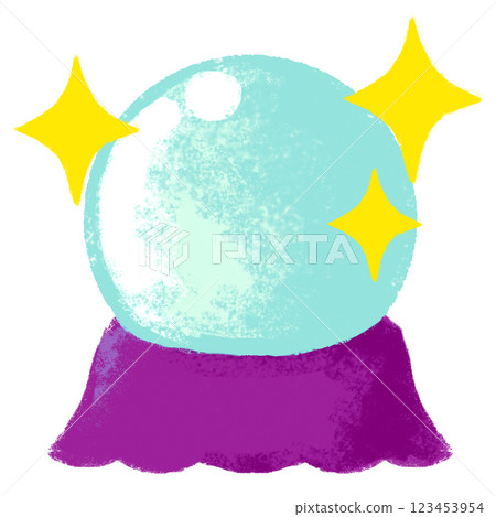 簡單插畫、蠟筆觸感、水晶算命 簡單插畫、蠟筆觸感、水晶算命 123453954