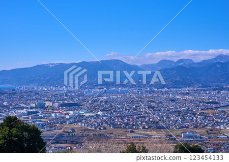 神奈川縣小田原市街景（小田原市、白金山、星山等） 123454133