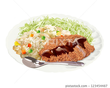 豬排飯（附湯匙） 123454487