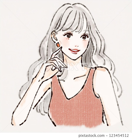 婦女和女孩插畫素材 123454512