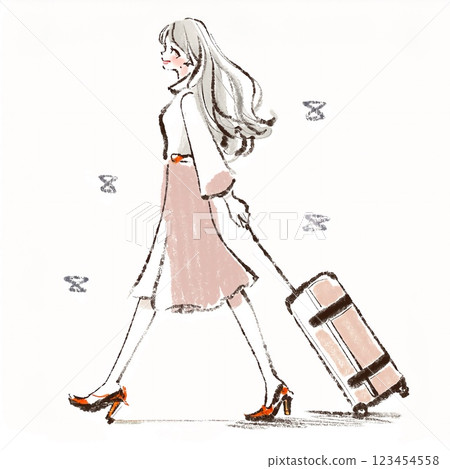 Illustration material of women and girls 123454558