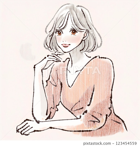 Illustration material of women and girls 123454559