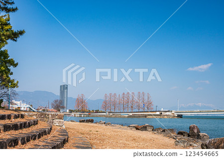 滋賀縣大津市膳宿城跡公園眺望 123454665