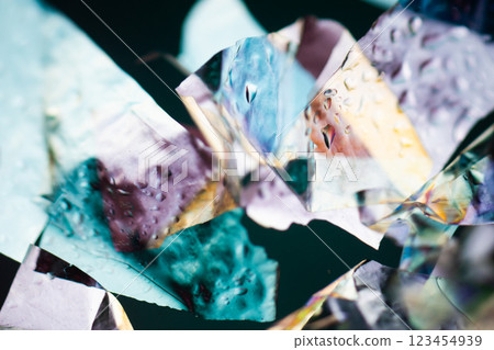 Cellophane that shines in polarized light 123454939