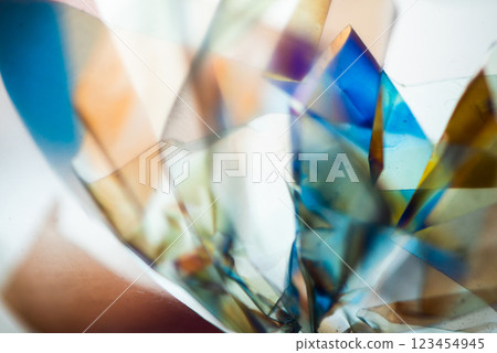Cellophane that shines in polarized light 123454945